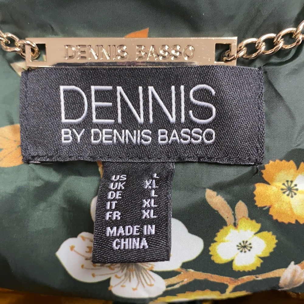 Dennis Basso Quilted Floral Puffer Jacket Size L - Picture 10 of 13